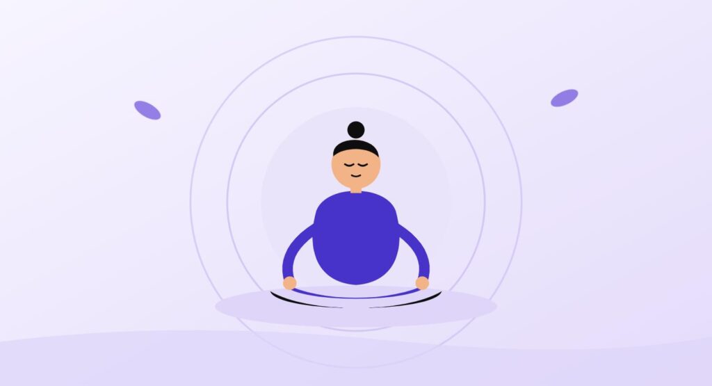 odang stress blood sugar meditation 명상하며 스트레스를 이완하는 사람 일러스트